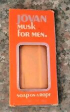 Jovan Musk For Men Soap On A Rope Vintage New Sealed picture