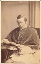 Rare 1872 Bishop Of Richmond Virginia Cardinal Libhaus Photo Reading Bible RERS picture