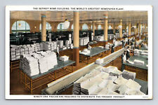 Interior Detroit News Newspaper Production Line Presses Detroit MI Postcard picture