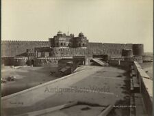 Delhi gate fort Agra antique albumen art photo by Bourne picture