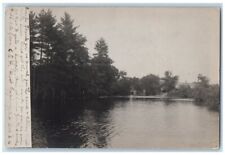 c1904 Pond And Residence Home View West Epping NH RPPC Photo Posted Postcard picture