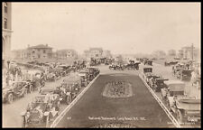 Long Beach, New York, 1912 Early Autos, Chauffeurs, National Blvd, Postcard RPPC picture