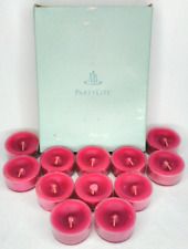PartyLite Tealight Candle Red Holiday Charm With Box Parafin Blend Retired Rare picture