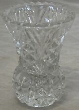 Vintage Cut Crystal Toothpick Holder with Sawtooth Rim picture
