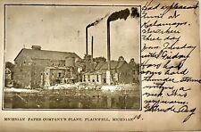 MICHIGAN Paper Company’s Plant, PLAINWELL, Michigan 1906 ANTIQUE Postcard picture