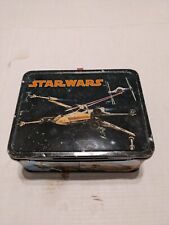 Vtg 1977 Star Wars Metal Lunch Box ( Version #1) With Thermos Grade 7 picture