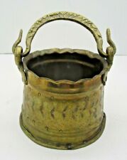 Small Vintage Etched Brass Bucket picture