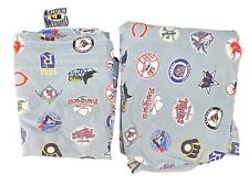 Pottery Barn Teen Cooperstown Logo Twin Size 100% Cotton Sheet Set Fitted Flat picture