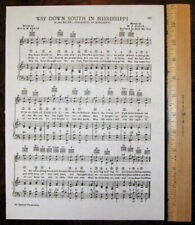 UNIVERSITY OF MISSISSIPPI OLE MISS Original Vintage Song c1938 