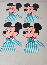 Vintage Mickey Mouse Large Stickers Walt Disney Lot Of 4 Rare Read picture