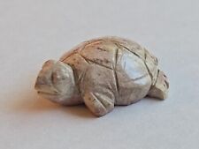 HAND CARVED SMALL RAW OPAL ~ TURTLE FIGURINE MINIATURE TORTOISE ~ VINTAGE picture