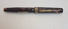 Vintage WAHL EVERSHARP Doric 1 Reddish Brown Shell Lever Fountain Pen 14K picture