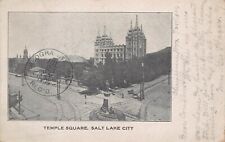 Salt Lake City UT Utah c1906 Downtown Temple Square Antique Vtg Postcard P1 picture