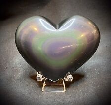 Cute Rainbow Obsidian Heart With Stand picture