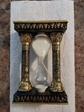 Egyptian Gods Eye Of Horus And Ankh Hieroglyphic Column Sand Timer Statue Decor picture
