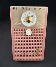 Vintage Zenith Royal 200 Rare Salmon Pink All Transistor Radio - Made in USA picture