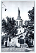 Geneva Illinois IL RPPC Photo Postcard First Congregational Church c1950's picture