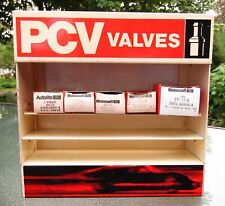 1970s Ford Motorcraft PCV Valves Metal Wall Display Cabinet Streaking GT-40 LOOK picture