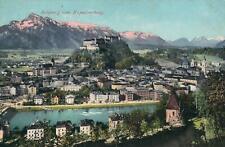 ANTIQUE Pre WWI Real Photo Salzburg vom Kapuzinerberg Postcard to Camberwell picture