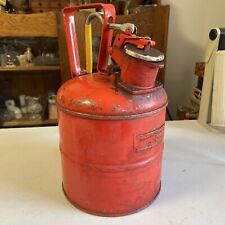 Vintage UL Underwriters Laboratories 1 Gallon Safety Steel Gas Can picture