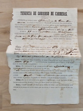 ANTIQUE 1867 CHINA CHINESE SLAVES HAVANA  CONTRACT DOCUMENT SIGNED picture