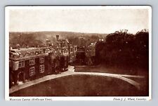 Warwick England, Bird's Eye Of Medieval Warwick Castle, Antique Vintage Postcard picture