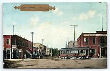 c1910 COLTON CALIFORNIA EIGHT STREET TROLLEY BUSINESSES HOTEL POSTCARD P4615 picture