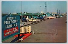 Postcard CA Long Beach Pierpoint Landing Old Cars UNP B2 picture