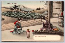 Japan Tea Restaurant Gift Invitation Card Tea House c1920's Postcard S13 picture