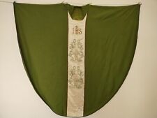 Vintage fabulous silk Priest Church metallic embroiedry Vestment  chasuble it353 picture