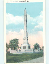 W-border MONUMENT SCENE Gettysburg Pennsylvania PA 6/28 AE7789 picture