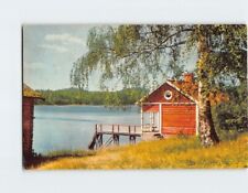 Postcard House Trees Lake Landscape Scenery picture
