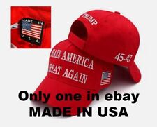 Made In USA Trump 2024 MAGA RED Hat 45-47 Baseball Cap Make America Great Again picture