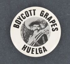 Emiliano Zapata 1968 Chicano Civil Rights Caesar Chavez Original UFW Pin P240 picture