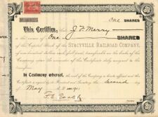 Stacyville Railroad Co. - Stock Certificate - Railroad Stocks picture