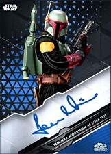 Topps Star Wars Chrome Black Signature TEMUERA MORRISON - BOBA FETT Digital Card picture