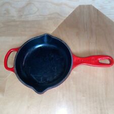 Le Creuset Enameled Signature Cast Iron Skillet 6 1/4” (16cm) Red Used Vintage picture