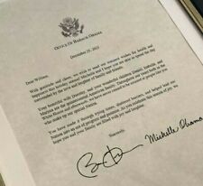 SIGNED Personalized Barack Obama Michelle Christmas 2023 Letter picture