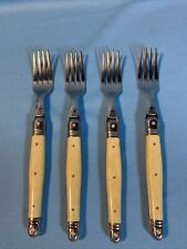 4 Laguiole-Ivory Bee Stainless by Jean Dubost Forks Made in France picture
