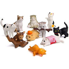 10pcs Playing Cats Ornaments Cute Cat Figurines for Car Interior Decor Statue  picture