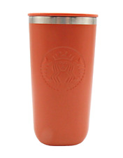 Starbucks 2024 Recycled Stainless Steel Triangle Tumbler Terracotta Color 12floz picture