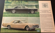 1966 Lincoln Continental Coupe and Sedan - Vintage Original Print Ad / Wall Art picture