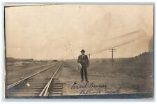 c1910's Everl Keever Billings Montana MT Fishing RPPC Photo Antique Postcard picture