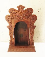 Vtg antique Sessions gingerbread mantel mechanical clock Ornate oak wood case picture