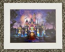 Disneyland 50th Anniversary Sleeping Beauty Castle Print - RARE  11x14 Matted picture