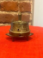 Vintage Brass Sarna India Etched Censure Incense Burner Bell 2 Piece  picture