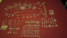 VINTAGE LOT 100 Plus CRYSTAL SPEAR  Teardrop French PRISMS Bobeches Chains picture
