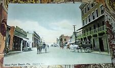 Postcard West Palm Beach FL Florida Lake Worth.  CLEMATIS AVE  picture