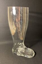 Super Large Vtg Clear Glass Boot Shaped Container Great Condition 13”T Germany picture
