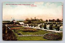 DB Postcard Milwaukee WI Wisconsin Sunken Garden Flower Beds & Conservatory picture